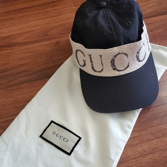 New Authentic Gucci Logo Baseball Hat in Black, Men's3 - Picture 2 of 2